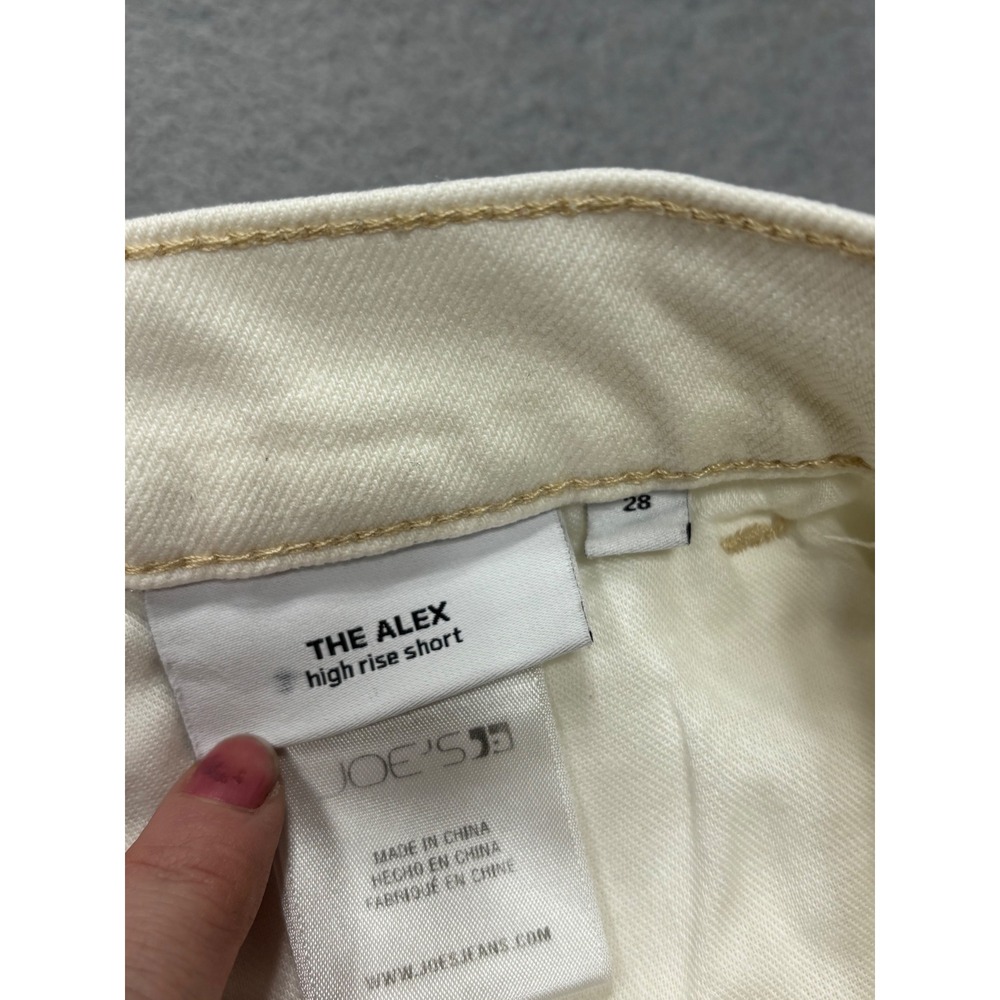 Joe's Jeans The Alex Shorts Women 28 White High Rise‎ Frayed Hem Button Fly - Picture 11 of 16
